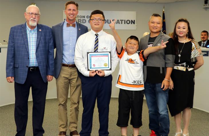 Board recognizes students for achievements